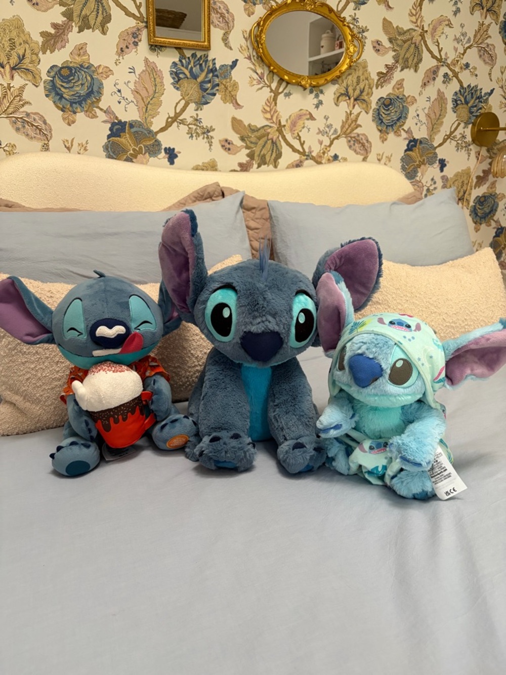 Disney Stitch Plush Set - Blue, Teal, Purple Accents